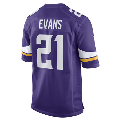 Akayleb Evans Minnesota Vikings Game Player Jersey - Purple