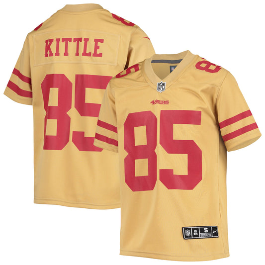 George Kittle San Francisco 49ers Youth Inverted Team Game Jersey - Gold