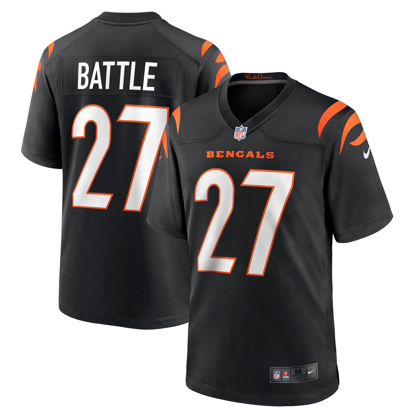 Jordans Battle Cincinnati Bengals Team Game Jersey - ?Black