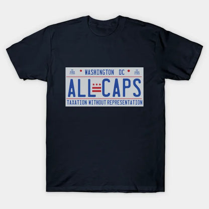 Caps - All Caps Dc License Plate T-Shirt