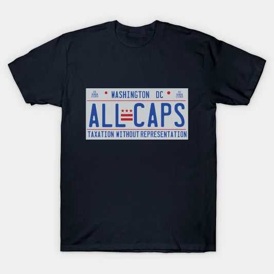 Caps - All Caps Dc License Plate T-Shirt