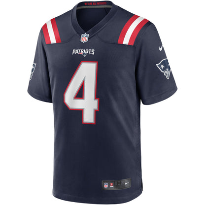 Jarrett Stidham New England Patriots Game Jersey - Navy