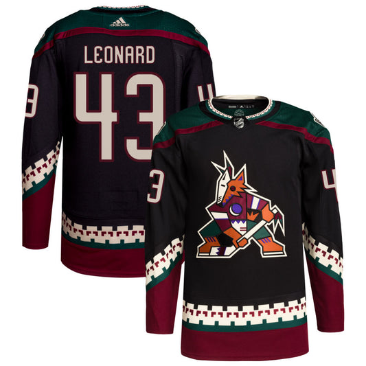 John Leonard Arizona Coyotes Home Primegreen Authentic Pro Jersey - Black