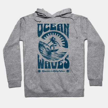 Ocean Vibes - Surfing Woman - Surfer Hoodie