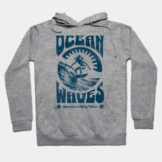 Ocean Vibes - Surfing Woman - Surfer Hoodie