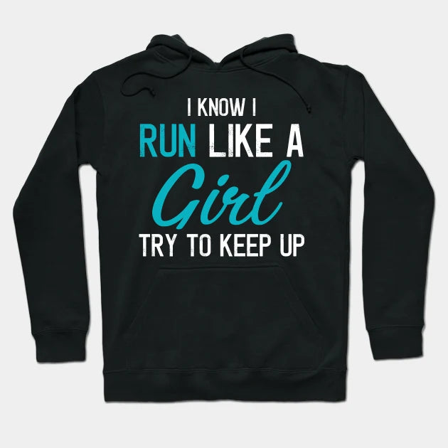 Funny Running Runner Marathon Running Mom Girl Hoodie