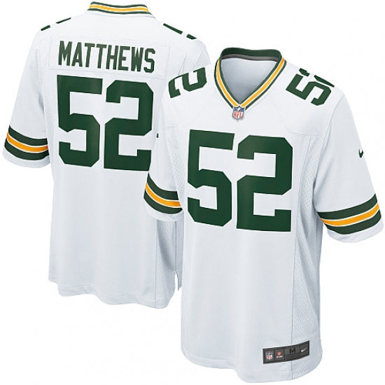 Men's Green Bay Packers Clay Matthews Game Jersey White