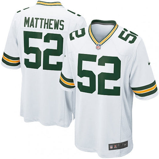 Men's Green Bay Packers Clay Matthews Game Jersey White