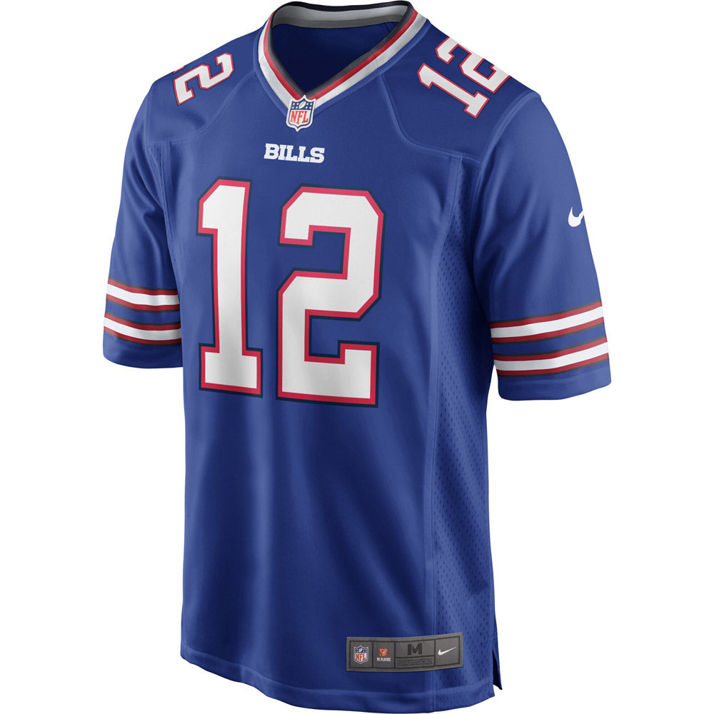 Men's Buffalo Bills Jim Kelly Game Retired Player Jersey Royal Blue