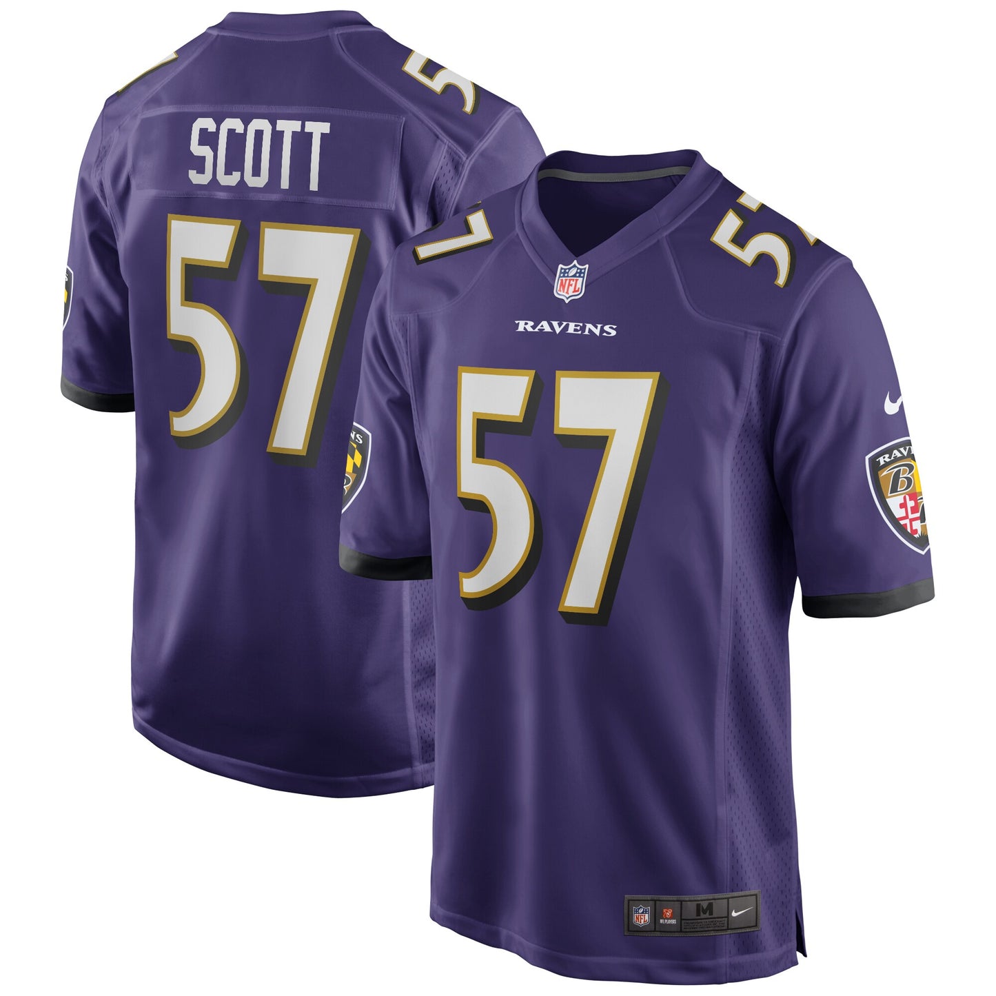 Bart Scott Baltimore Ravens Game Retired Player Jersey - Purple