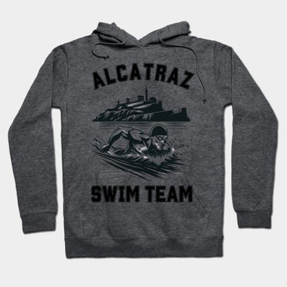 Alcatraz Swim Team | Funny Swim Team Swimming Logo Hoodie