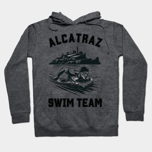Alcatraz Swim Team | Funny Swim Team Swimming Logo Hoodie