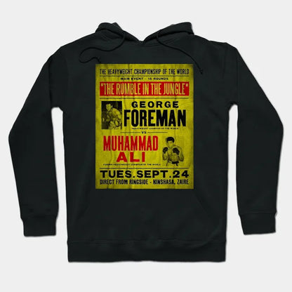 Ali Vs Foreman Glued Poster Hoodie