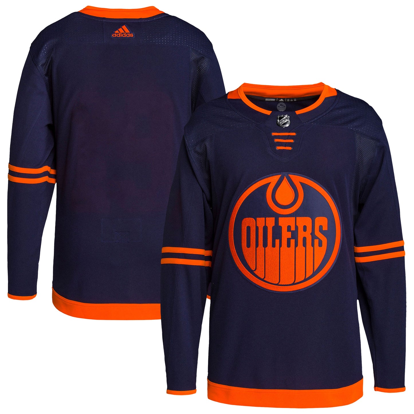 Edmonton Oilers Alternate Primegreen Authentic Pro Blank Jersey - Navy