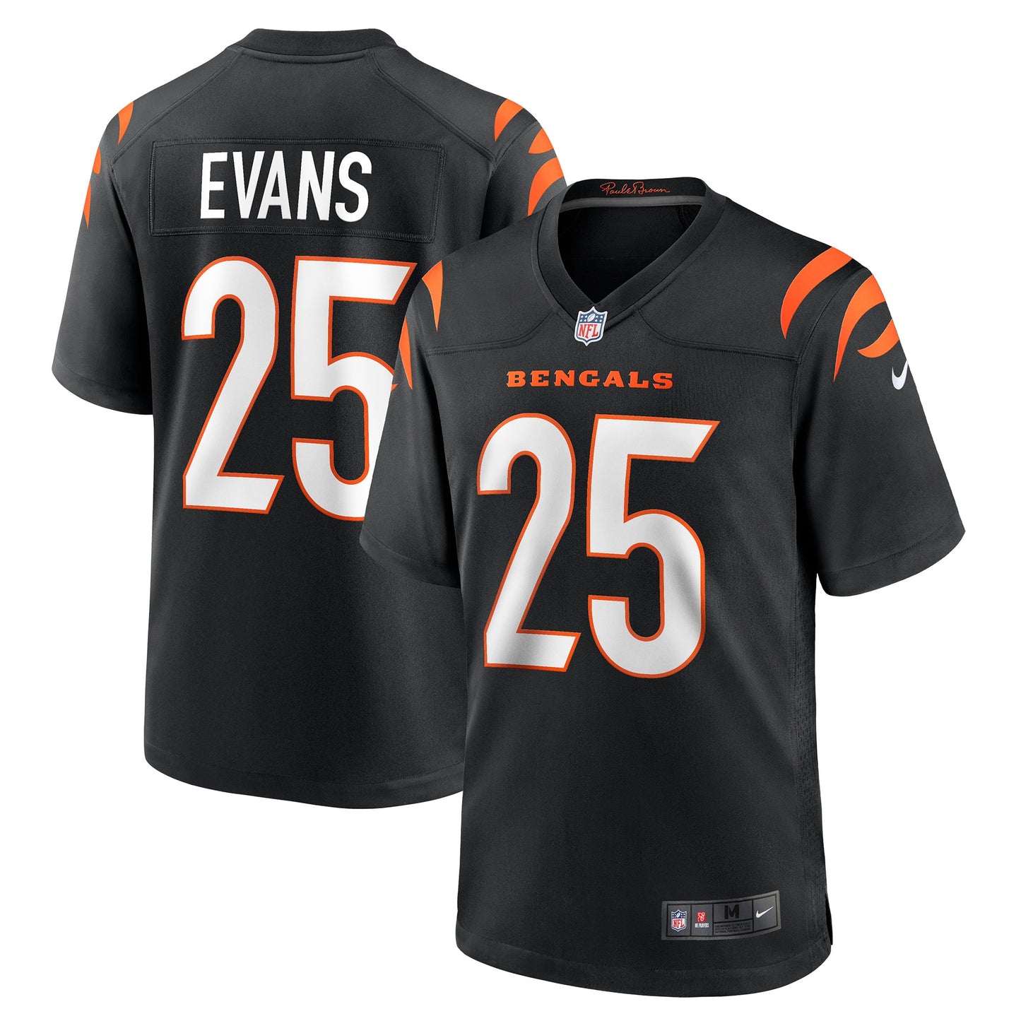 Chris Evans Cincinnati Bengals Game Jersey - Black
