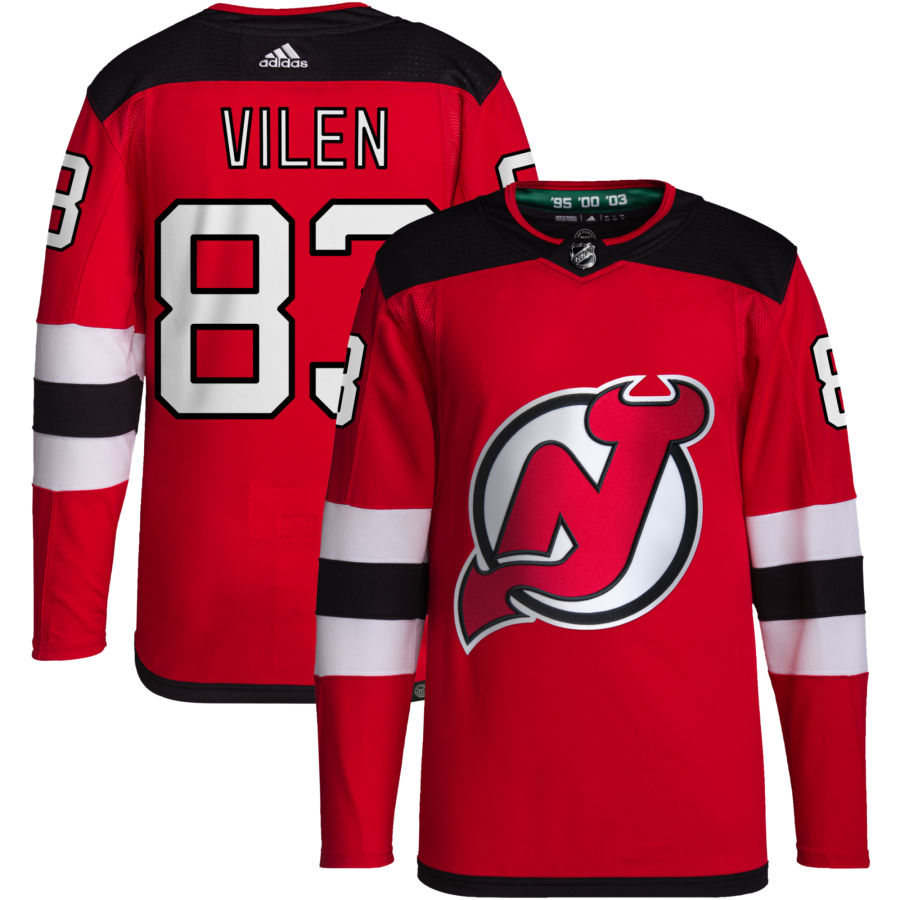 Topias Vilen New Jersey Devils Home Primegreen Authentic Pro Jersey - Red