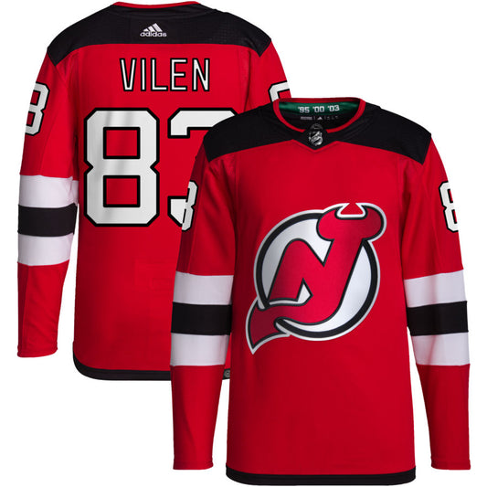 Topias Vilen New Jersey Devils Home Primegreen Authentic Pro Jersey - Red