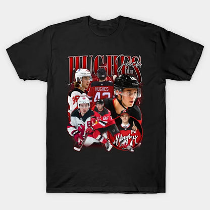 Jack Hughes Hockey Retro Bootleg Retro Bootleg T-Shirt