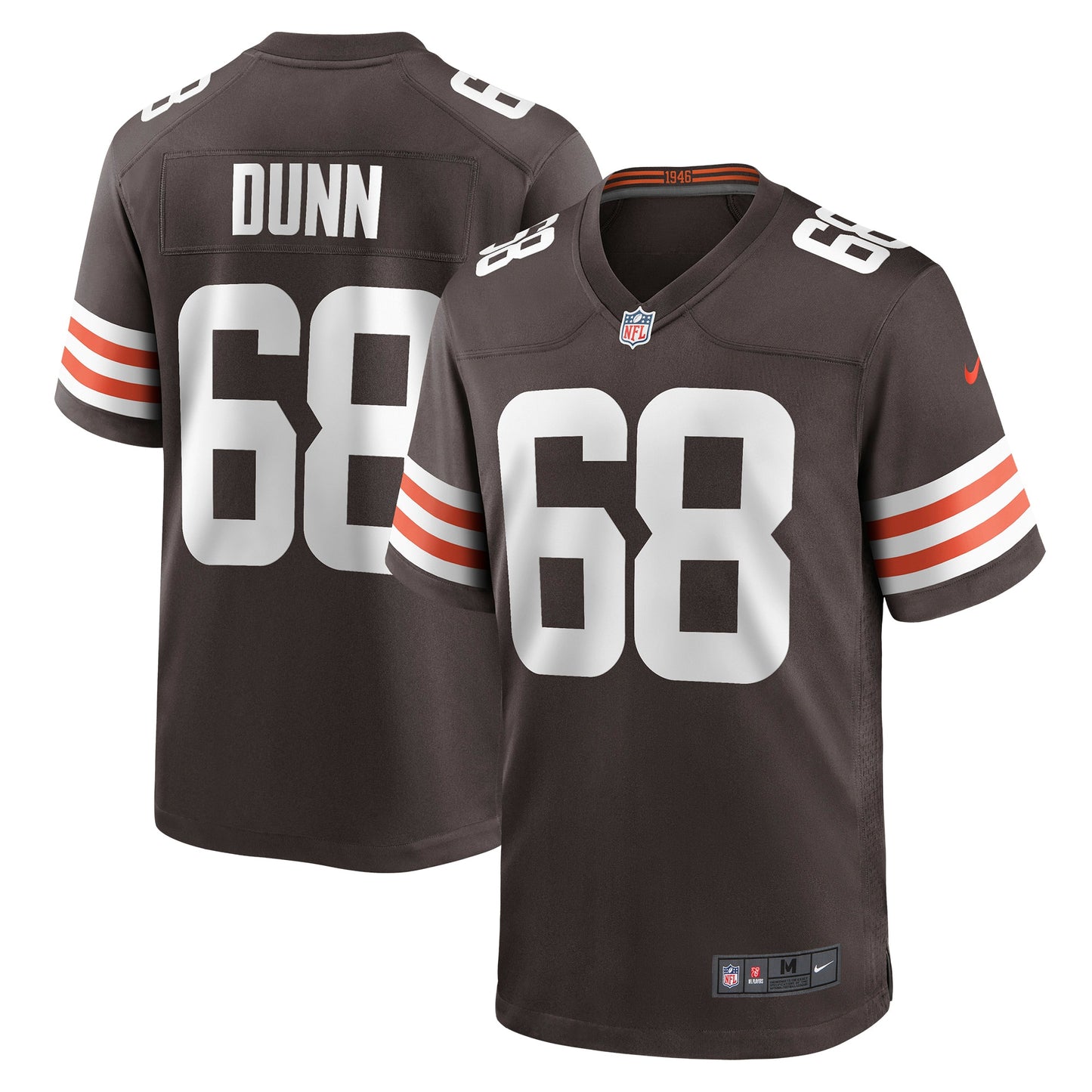 Michael Dunn Cleveland Browns Game Jersey - Brown