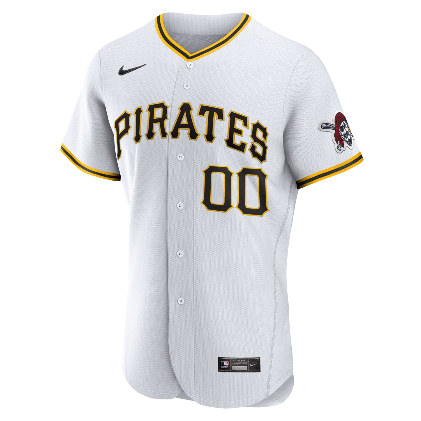 Pittsburgh Pirates Home Authentic Custom Jersey - White