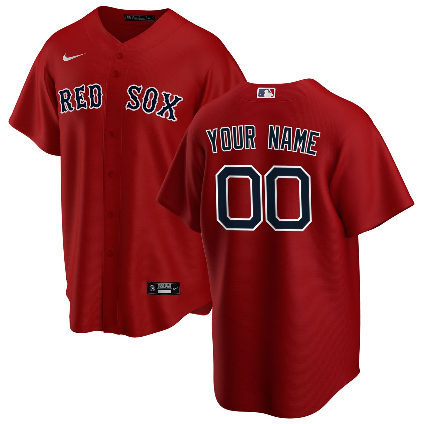 Boston Red Sox Alternate Replica Custom Jersey - Red