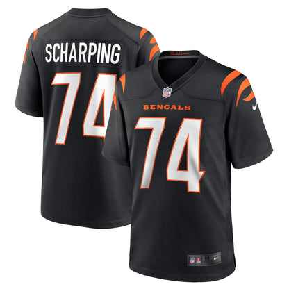 Max Scharping Cincinnati Bengals Game Player Jersey - Black