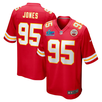 Chris Jones Kansas City Chiefs Super Bowl LVII Patch Game Jersey - Red