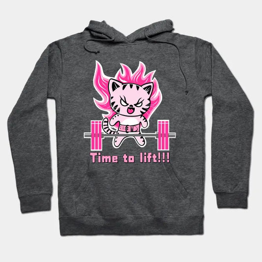 Weight Lifting Cat, Gym Girl, Fitness Girl Hoodie