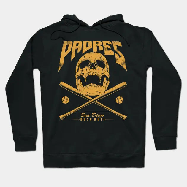 Padres Baseball Vintage Skull Hoodie