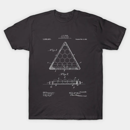 Pool Patent - Billiards Art - Antique T-Shirt