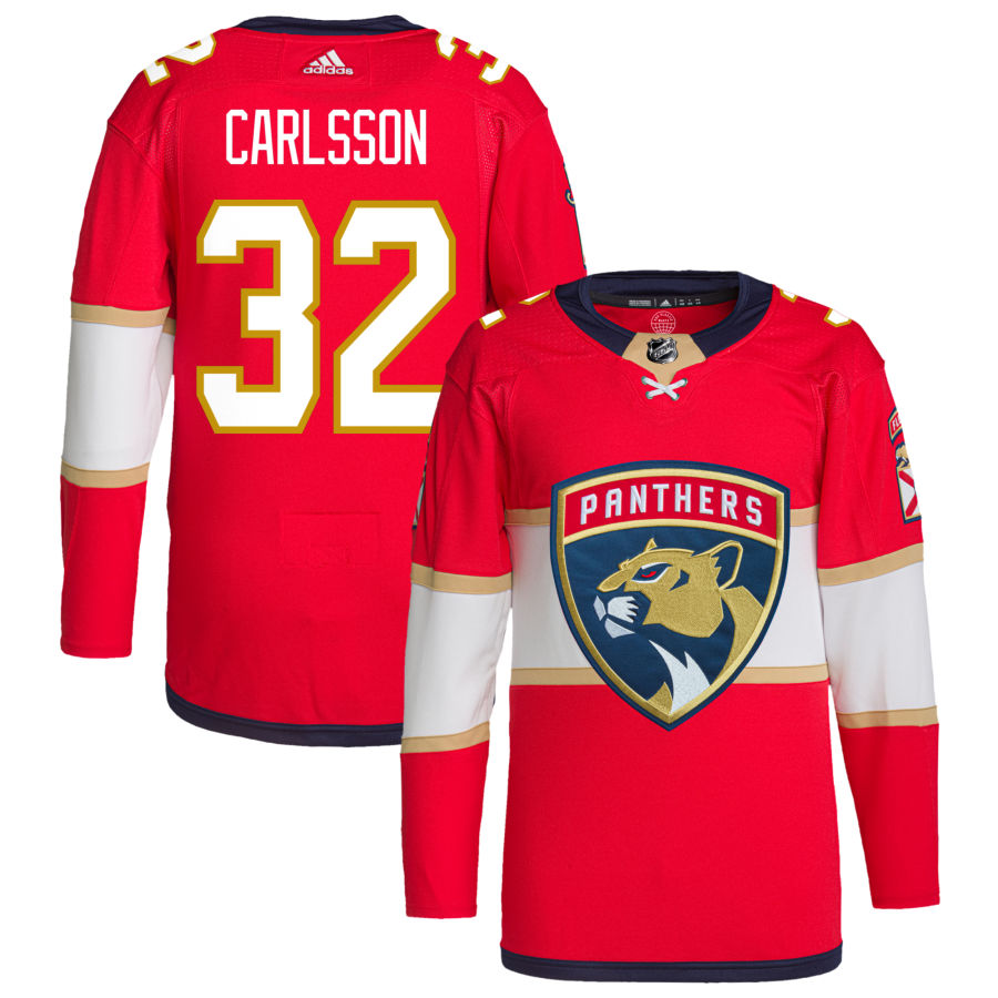 Lucas Carlsson Florida Panthers Home Primegreen Authentic Pro Jersey - Red