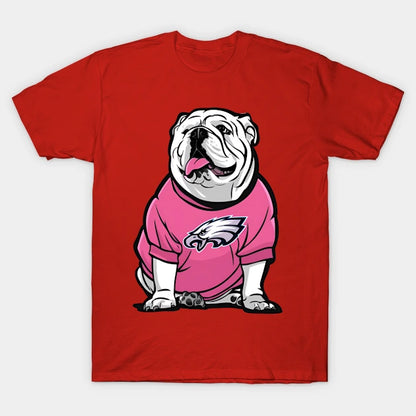 Georgia Bulldogs,Dawg In Philly Pink T-Shirt