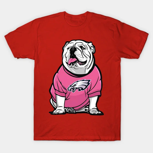 Georgia Bulldogs,Dawg In Philly Pink T-Shirt