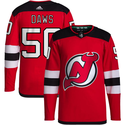 Nico Daws New Jersey Devils Home Primegreen Authentic Pro Jersey - Red