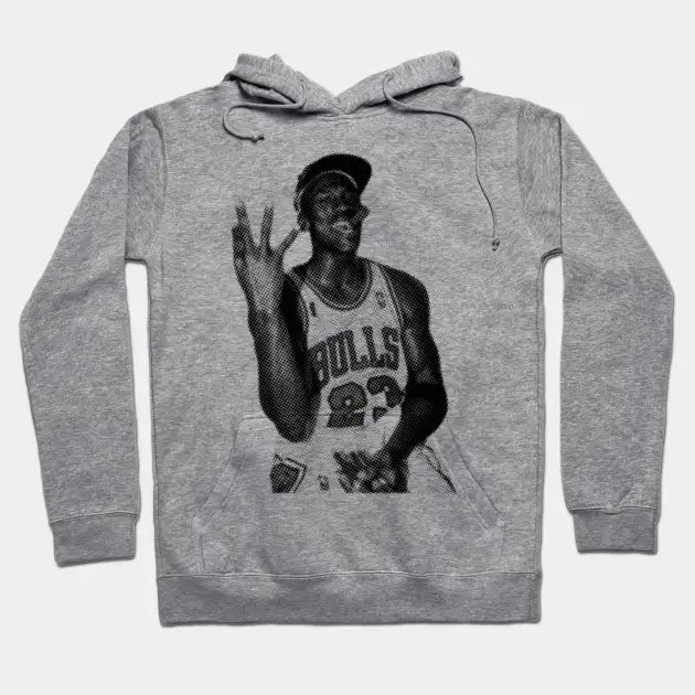 Michael Jordan Cigar - Vintage Halftone Hoodie