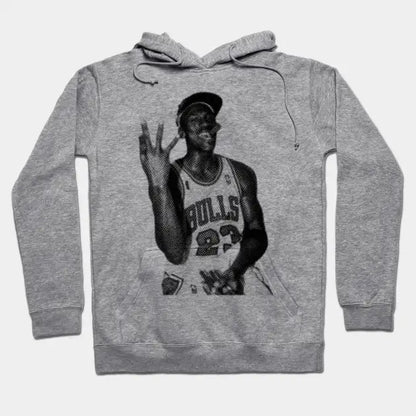 Michael Jordan Cigar - Vintage Halftone Hoodie