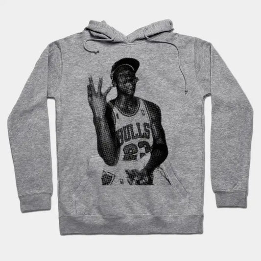 Michael Jordan Cigar - Vintage Halftone Hoodie