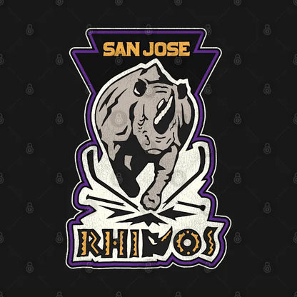 Defunct San Jose Rhinos Roller Hockey T-Shirt