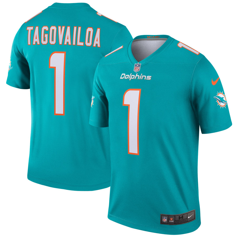 Men's Miami Dolphins Tua Tagovailoa Legend Jersey Aqua