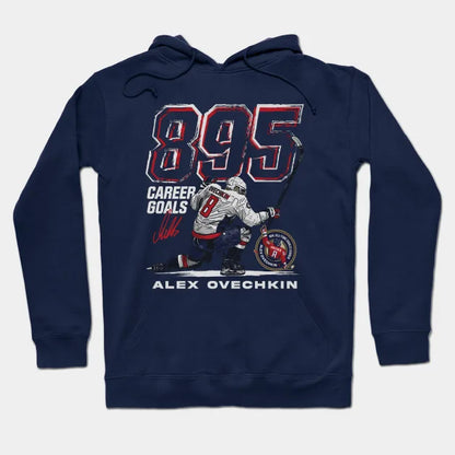 Alex Ovechkin Washington 895 Career Goals Grunge Hoodie