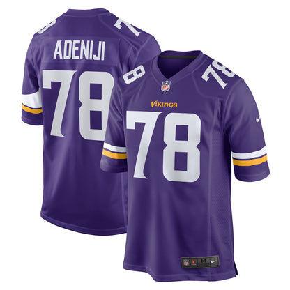 Hakeem Adeniji Minnesota Vikings Team Game Jersey - ?Purple