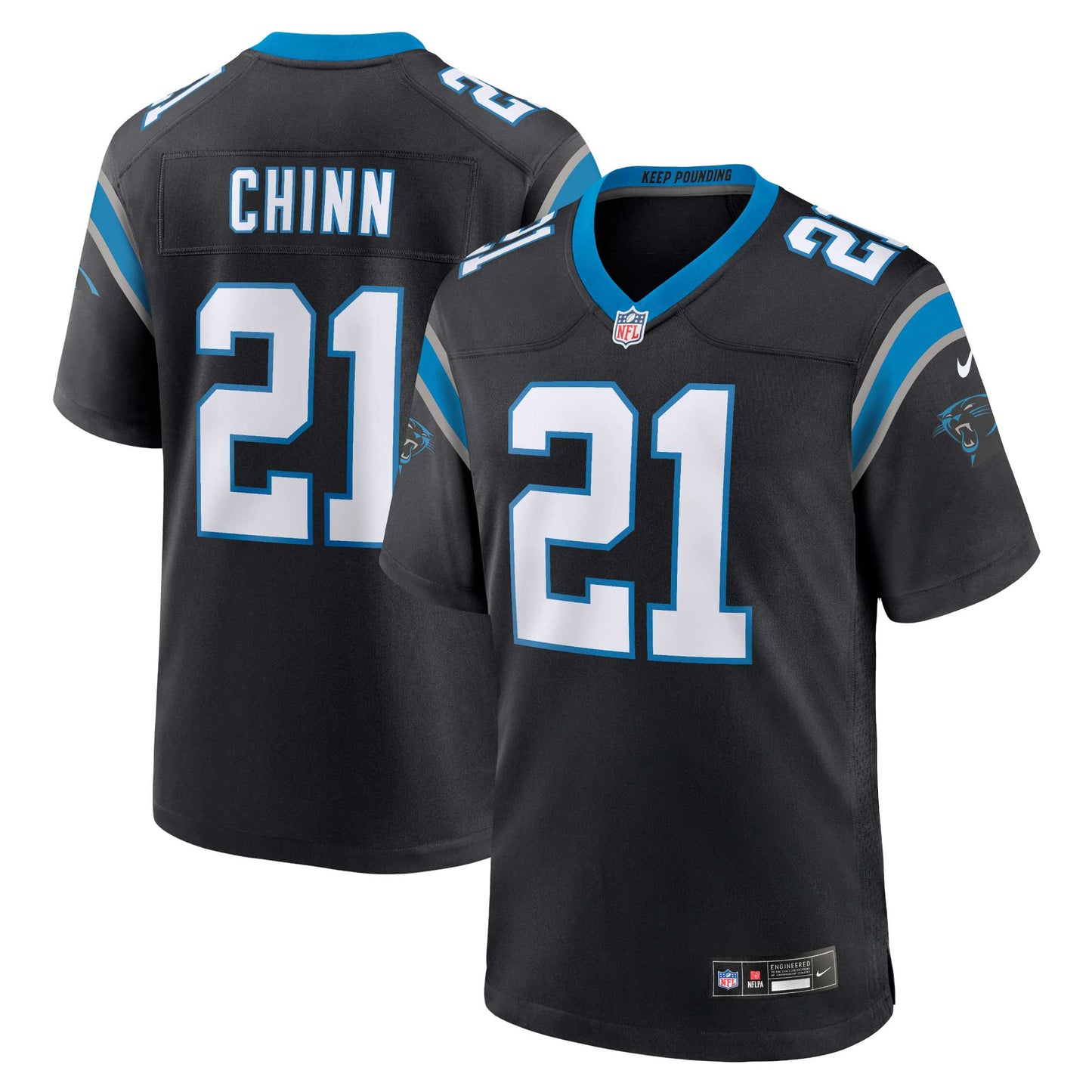 Jeremy Chinn Carolina Panthers Game Jersey - Black