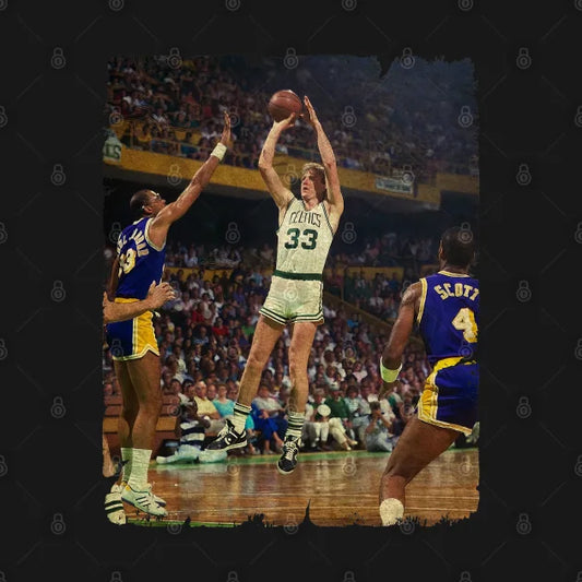 Larry Bird Shot To Ring Lakers Hoodie