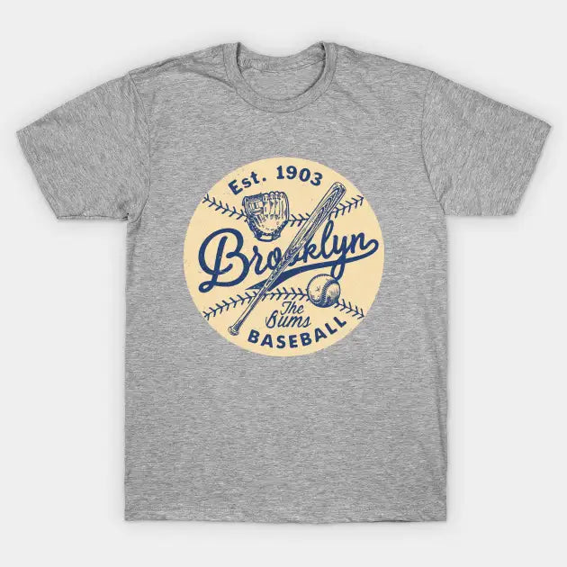 Brooklyn Dodgers Glove & Bat By Buck Tee T-Shirt