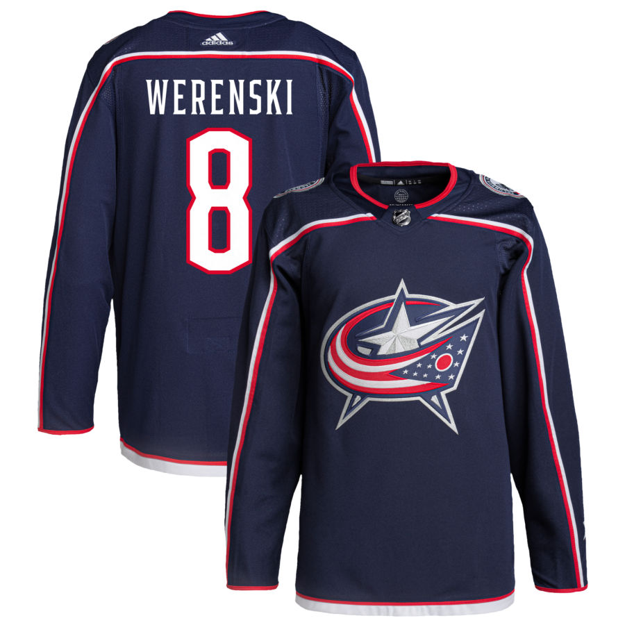 Zach Werenski Columbus Blue Jackets Home Primegreen Authentic Pro Jersey - Navy