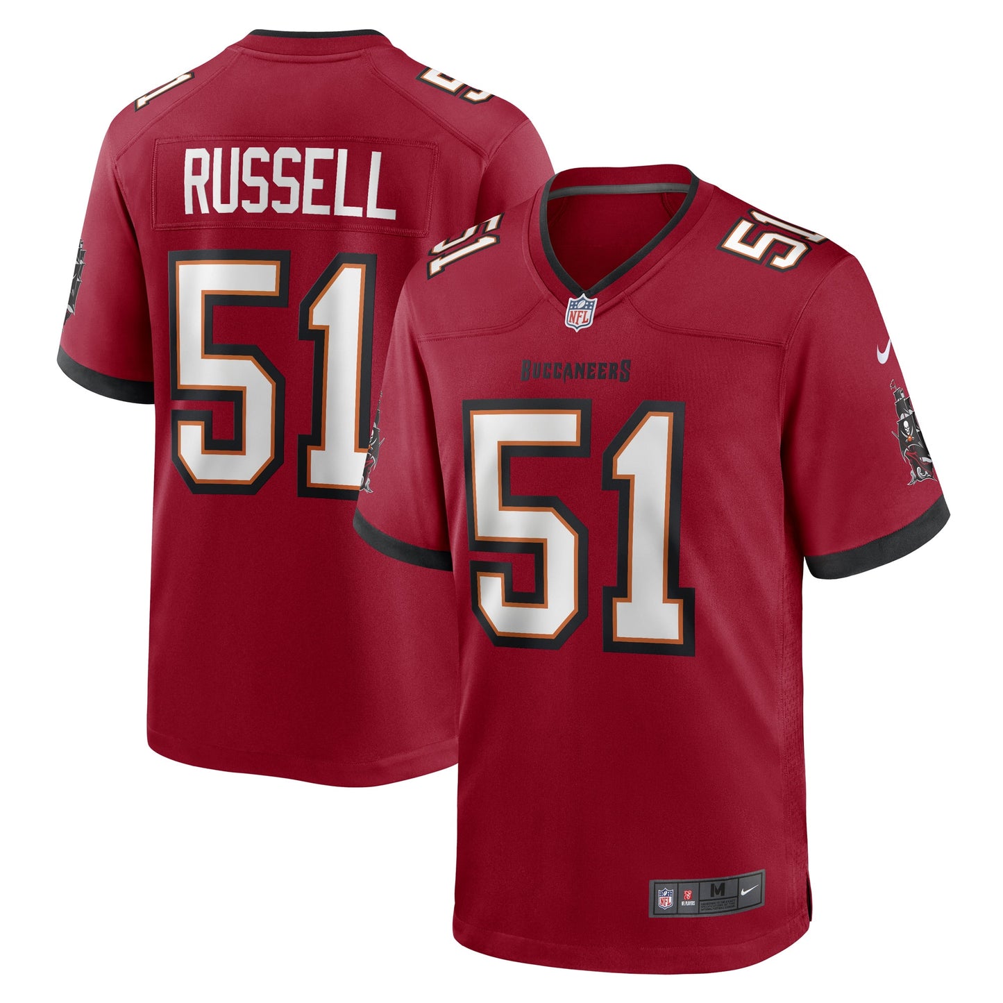 J.J. Russell Tampa Bay Buccaneers Game Player Jersey - Red