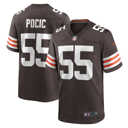 Ethan Pocic Cleveland Browns Game Jersey - Brown
