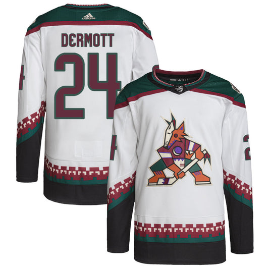 Travis Dermott Arizona Coyotes Primegreen Authentic Pro Jersey - White
