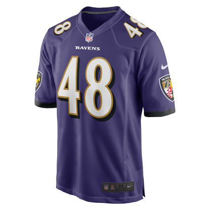 Jeremiah Moon Baltimore Ravens Game Player Jersey - Purple