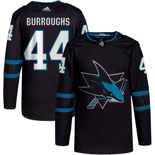 Kyle Burroughs San Jose Sharks Alternate Primegreen Authentic Pro Jersey - Black